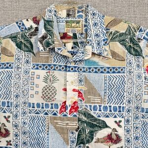 Vtg 1998 Reyn Spooner Mele Kalikimaka 2XL Popover Pineapple Hawaiian Christmas